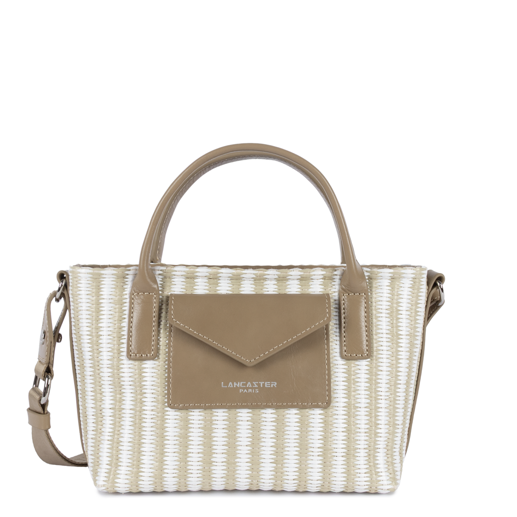 Mini sac cabas main - KBA Marinière Osier - 1