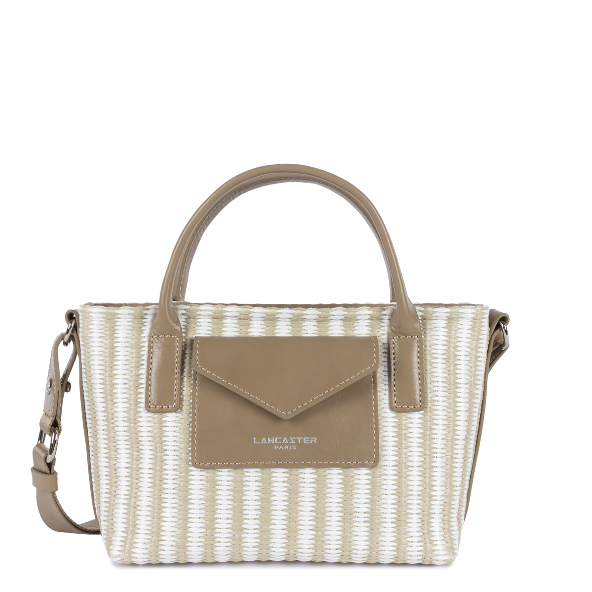 Mini sac cabas main - KBA Marinière Osier - 1
